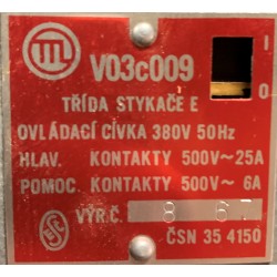 Stykač V03c 500V 25A
